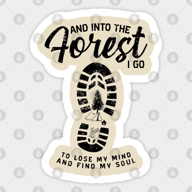 Forest Hike Boots Soul Campfire Tent Sticker by BEEtheTEE